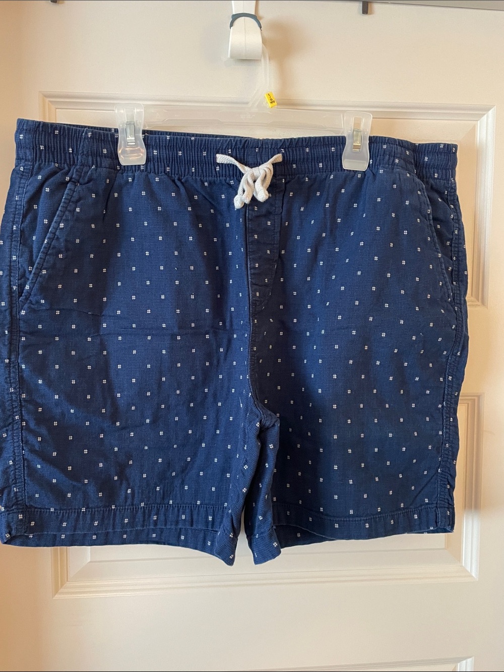 Men's Navy Blue Patterned Shorts